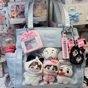 Japanese Original Two-dimensional Transparent Pain Bag Large-capacity Student Cute Baby Bag Daily Commute Shoulder Messenger Bag