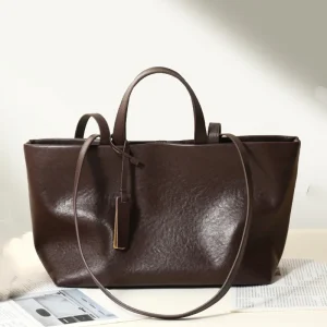 Women Trendy Handbag Female Genuine Leather Shoulder Bag Luxury Designer Purses Work Crossbody Bags Underarm Lady Tote Hand Bag